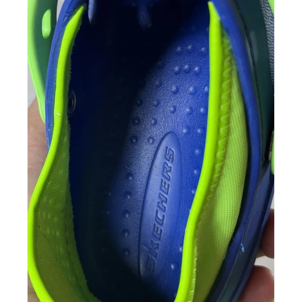 Skechers Shoes Kids Size 8 Blue Green Clogs Slip On Lightweight Water‎ Sandals